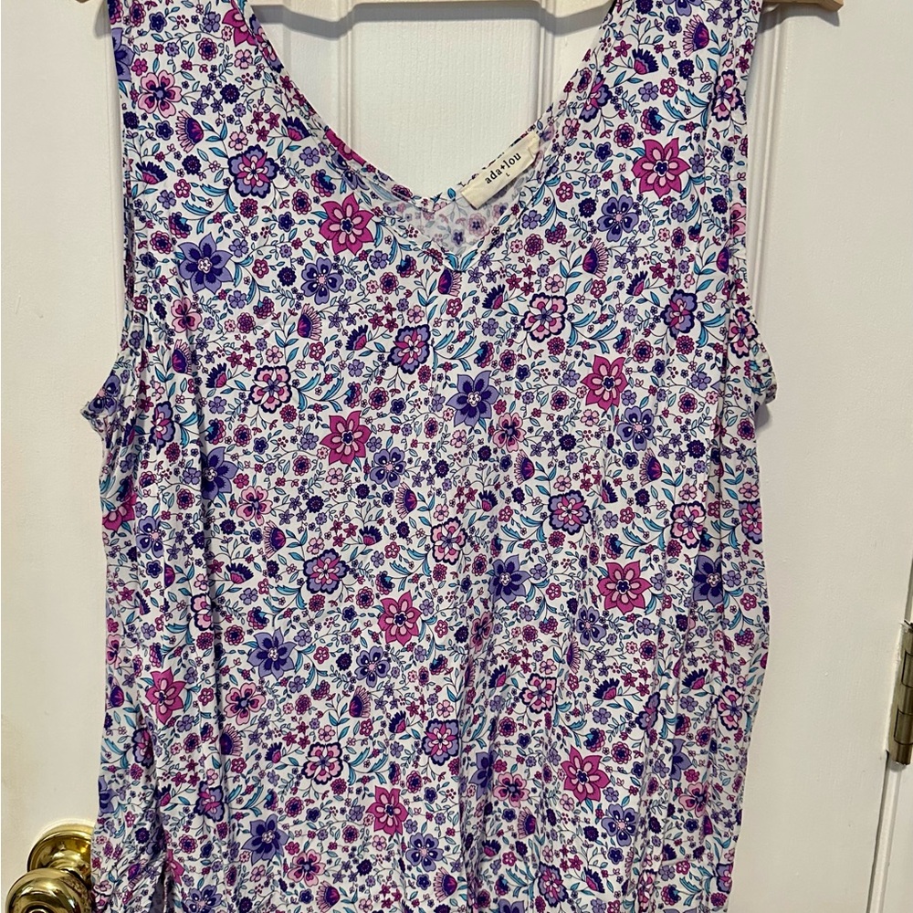 Ada and Lou Pink and Purple Sleeveless Tank Top